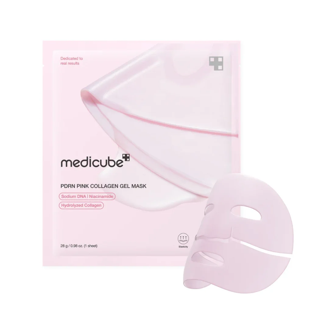 Máscara Facial de Colágeno Rosa com PDRN | KIT com 4