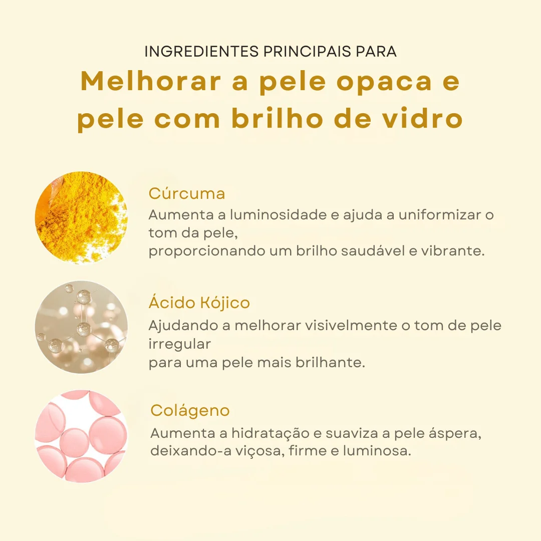 Máscara Facial Noturna com Ácido Kójico e Cúrcuma