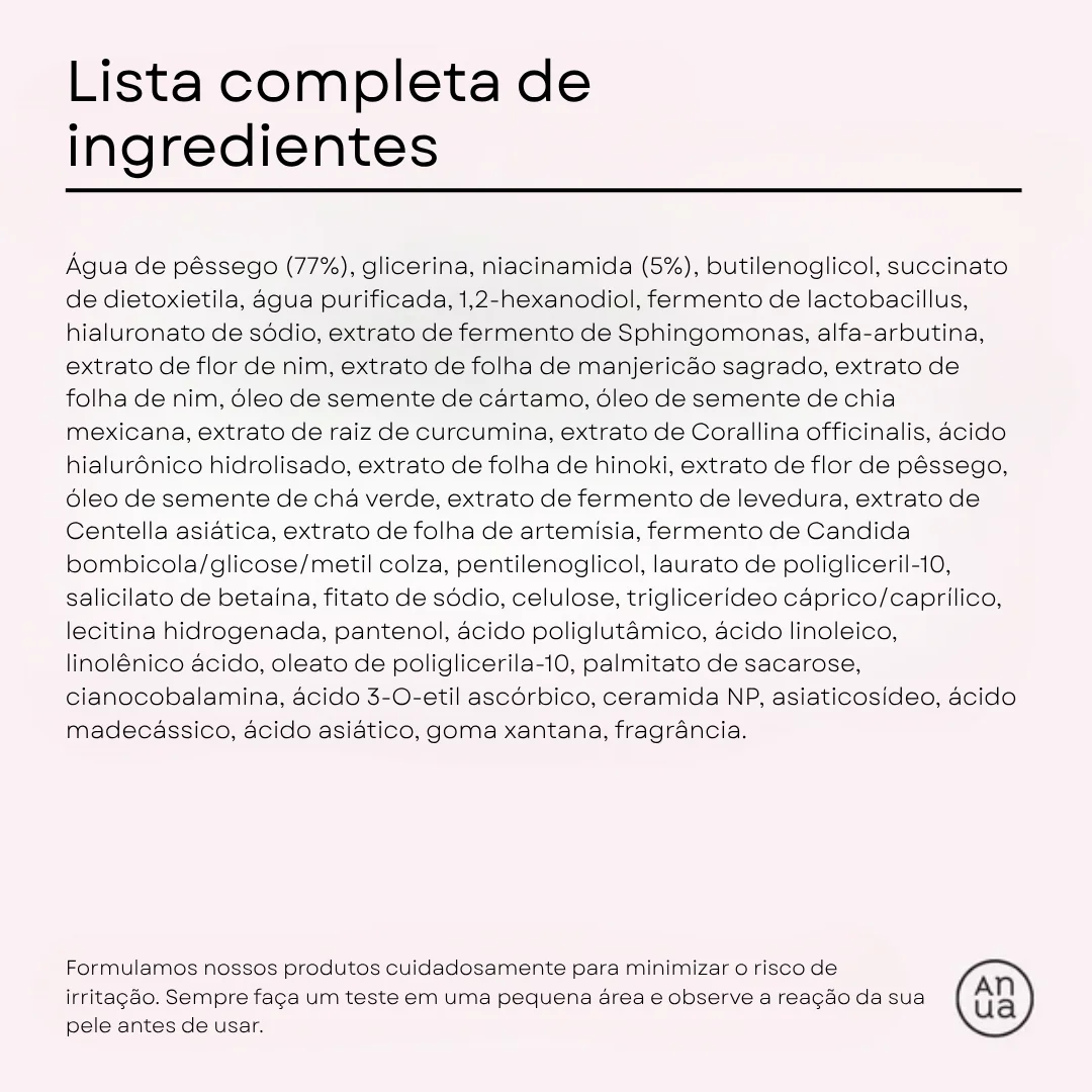 Sérum de Niacinamida 70% com Pêssego